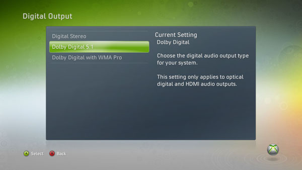 BWU Xbox 360 5.1 Dolby Digital select.jpg