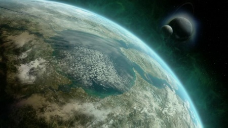 la planète Reach avant sa vitrification