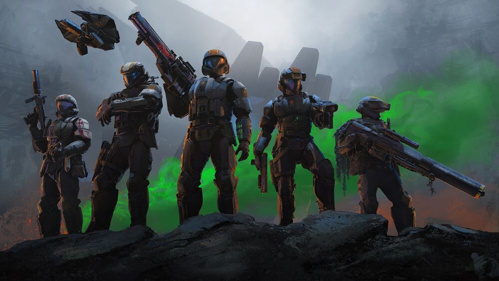 Halo Wars 2 art of the members of ODST squad Sunray 1-1