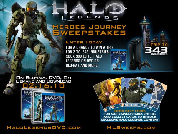 Halo Legends Heroes Journey Sweepstakes — Wikihalo