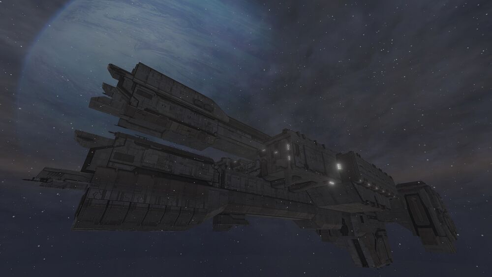 Halo 2: Anniversary screenshot of the UNSC In Amber Clad