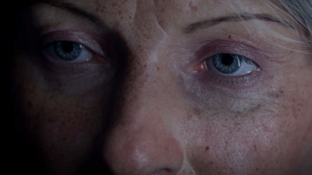 Close up image of Dr. Halsey's eyes