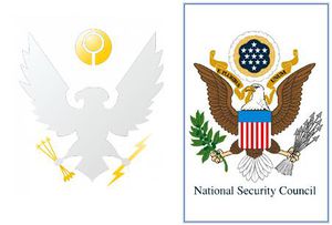 Image de comparaisone entre le logo du NSC et de l'UNSC