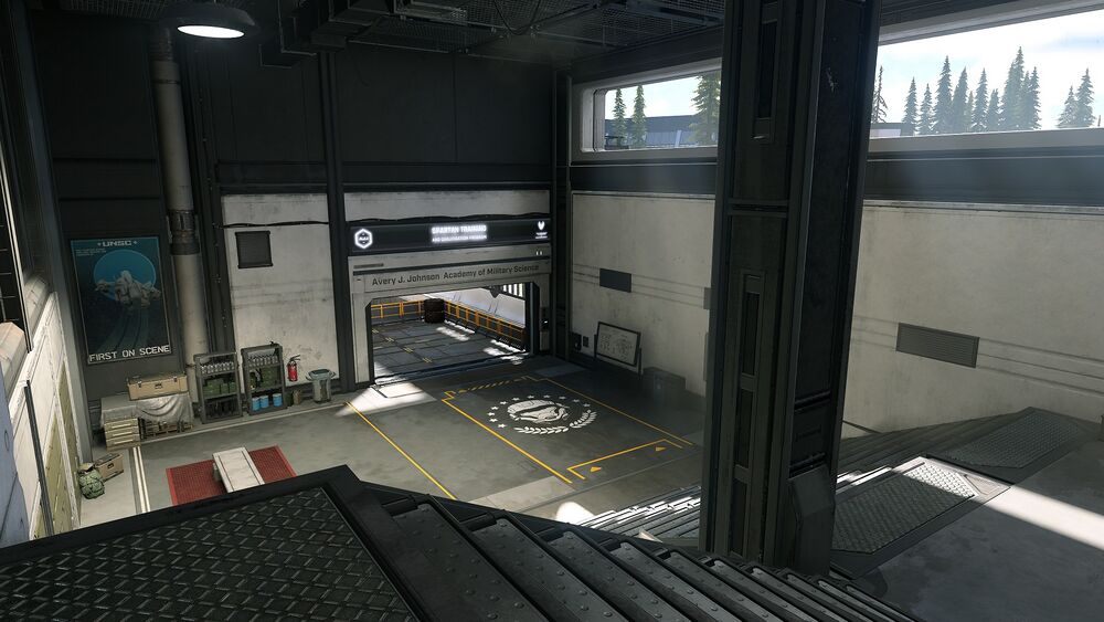 Halo Infinite screenshot of the Academy locker room