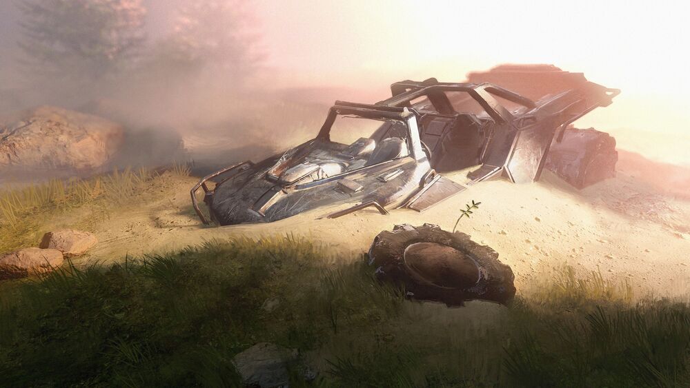 Ghosts and Glass art of a Warthog's remains